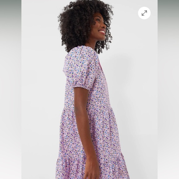 NWT Hyacinth House Tuckernuck Lilac Floral Zip Front Ellie Mini Dress - Picture 3 of 10